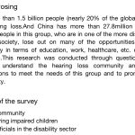 How to help people with hearing loss  better integrate into society in China?         (Research）